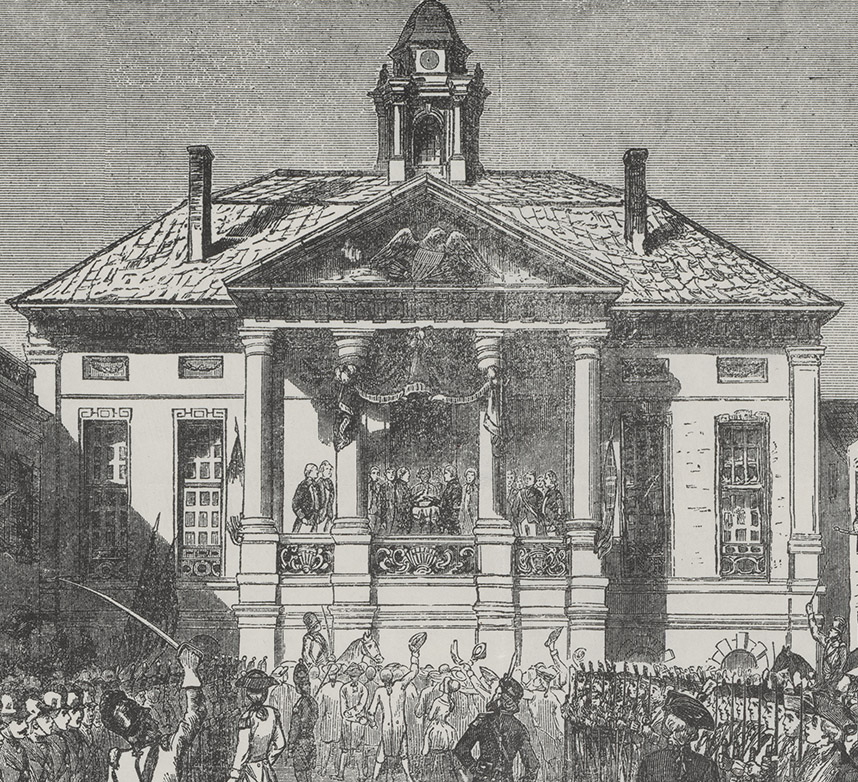 Print of Washington's first inaugural