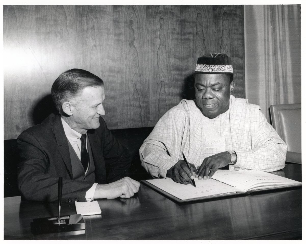 Ambassador J M Udochi and Peyton Kerr