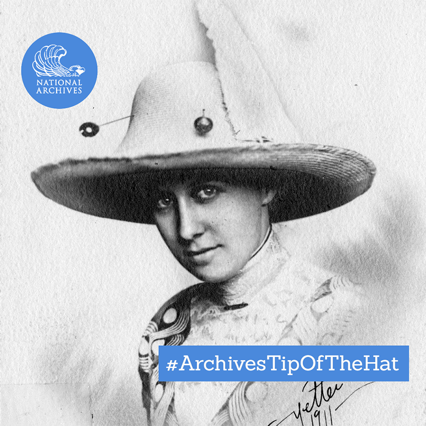 Bess Truman in a hat