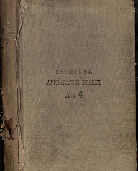 Criminal docket book cover