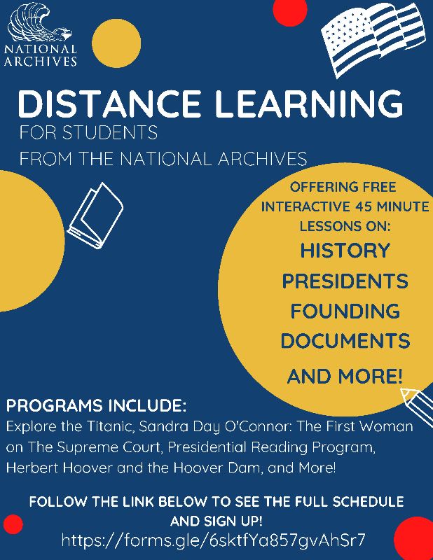 Poster for Distance Learning program