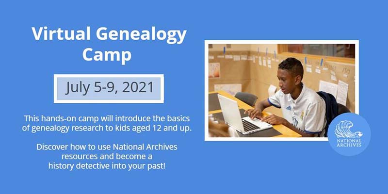 Virtual Genealogy Camp announcement