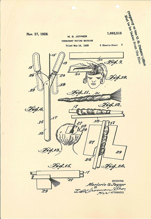 Marjorie Joyer's patent for permanent wave