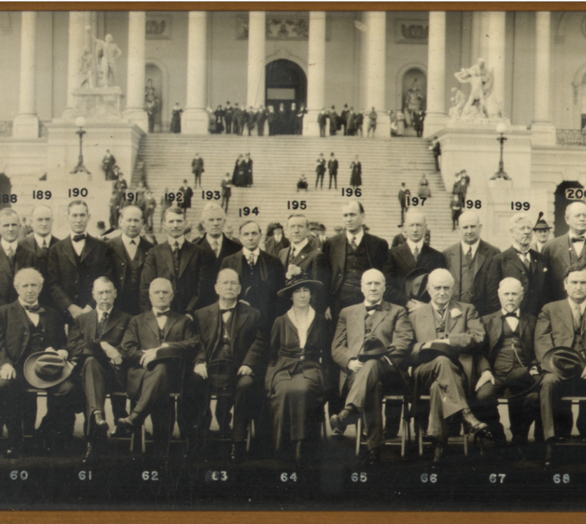 Jeannette Rankin with other members of the House