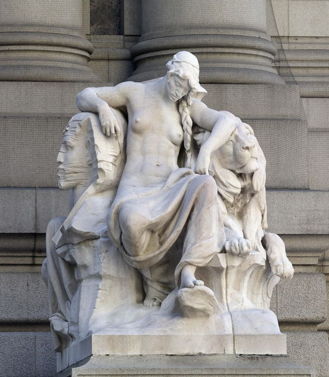 Statue representing Africa at Custom House in New York
