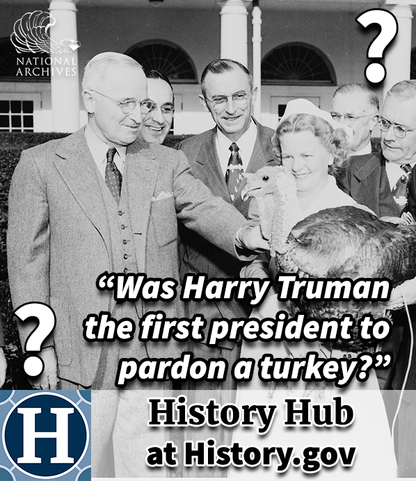 Truman and Thanksgiving turkey at the White House