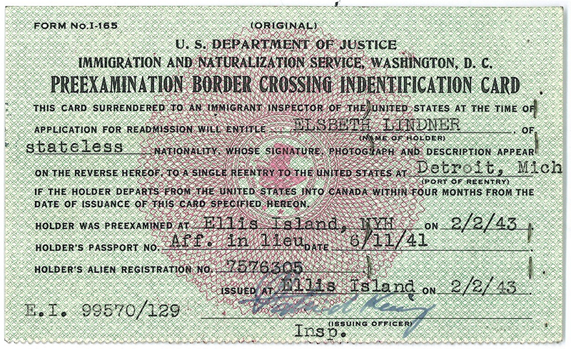 Border crossing ID card