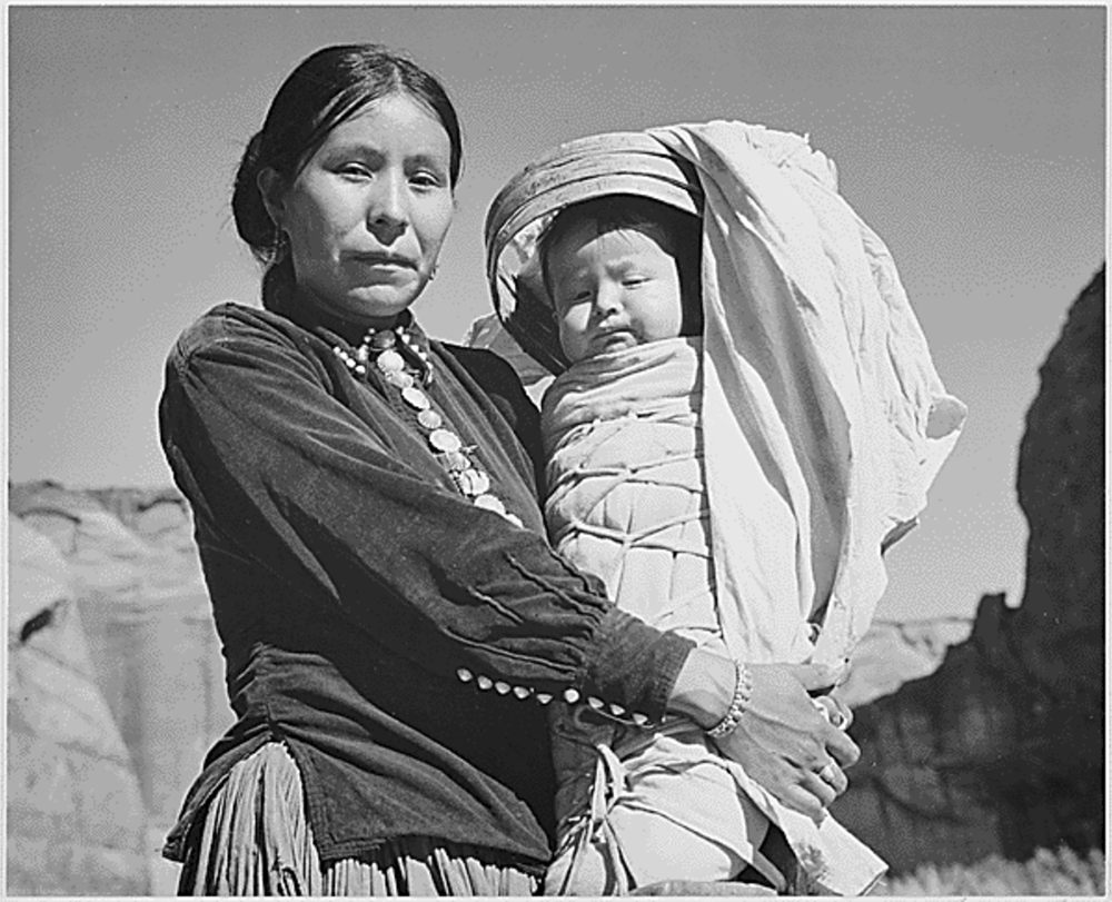 Navajo woman and infant
