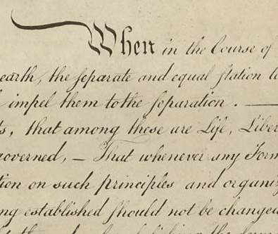 Detail of Declaration of Independence