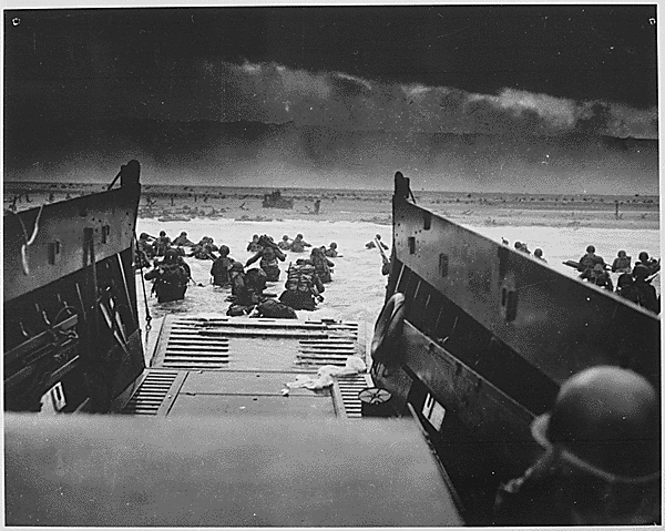 Landing craft on D-Day 1944