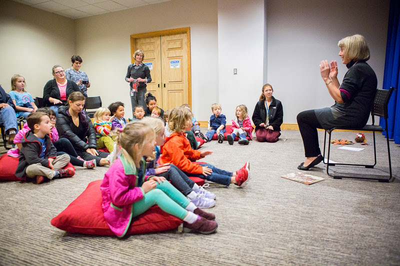 story time in the learning center