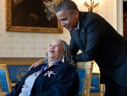 Toni Morrison and President Barack Obama