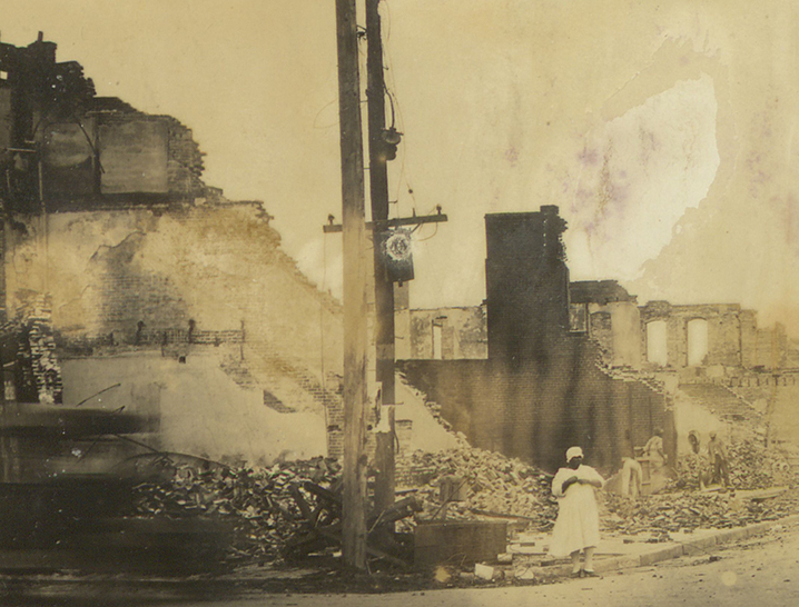 destruction after Tulsa Massacre