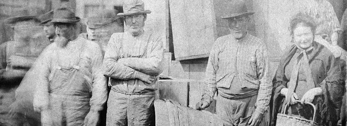 Irish clam diggers in Boston, 1882