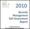 2010 Records Management Self-Assessment Report cover