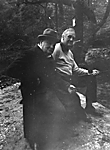 Franklin D. Roosevelt and Winston Churchill at the presidential retreat Shangri, La