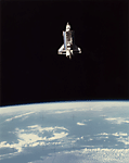 Scenes of the Space Shuttle Challenger taken with a 70mm camera onboard the shuttle pallet satellite (SPAS-01).
