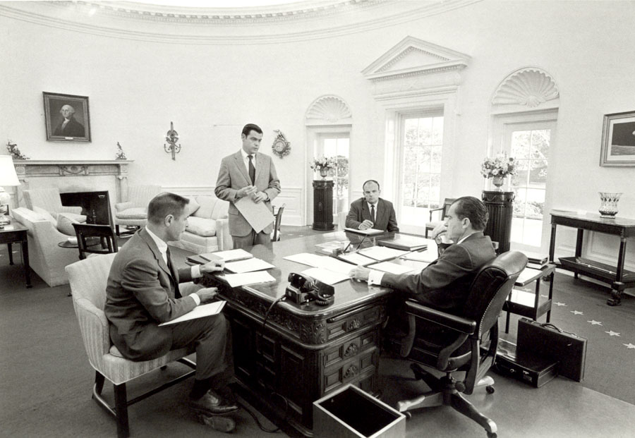 Haldeman, Chapin, Ehrlichman, and Nixon
