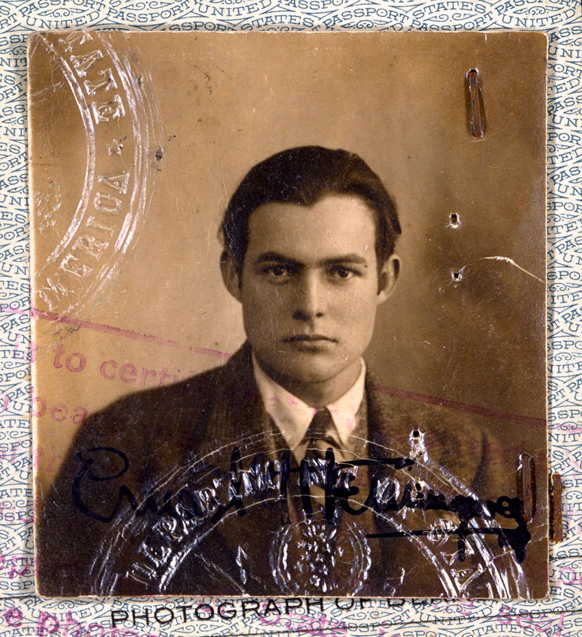 Ernest Hemingway passport photo 1923