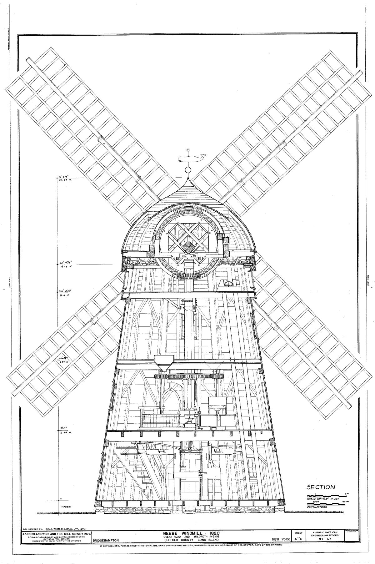 Beebe Windmill architectural drawing