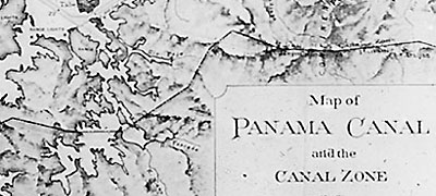 Map of panama canal zone
