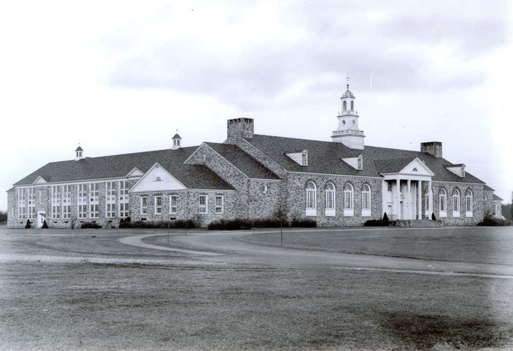 The completed Franklin D. Roosevelt High School in Hyde Park, New York.