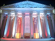 National Archives Building at night