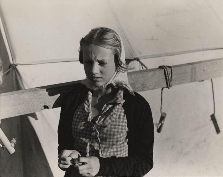 A young migratory worker at the Arvin camp 