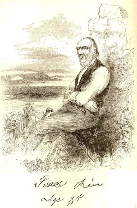 Benson Lossing's drawing of Isaac Rice at Fort Ticonderoga.