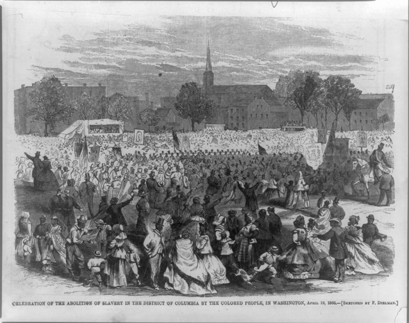 African Americans celebrated the passage of the D.C. Emancipation Act