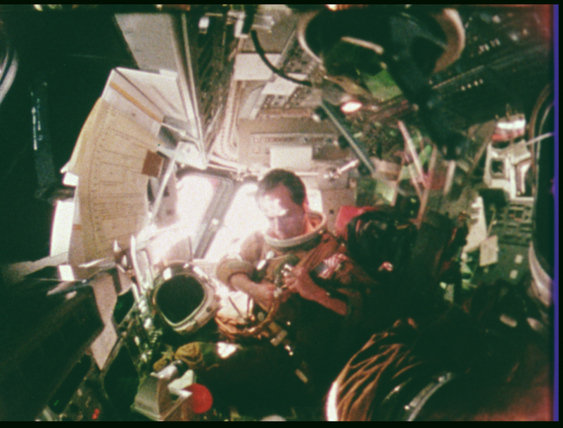 An astronaut in the film Space Shuttle: A Remarkable Flying Machine