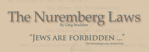 graphic for title of article on Nuremberg Laws