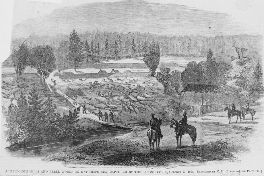  Harper's Weekly drawing of Armstrong's Mills