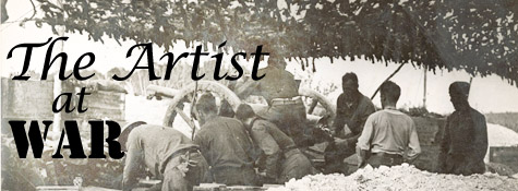 Title graphic for "The artist at war"