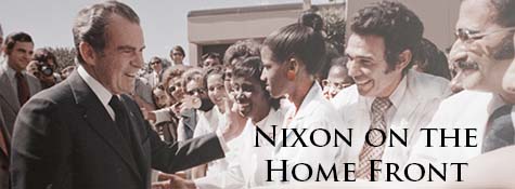 Title graphic for "Nixon on the Home Front"