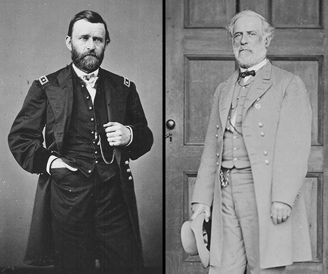 Gén. Ulysses S. Grant et Gén. Robert E. Lee