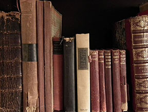 old books on a shelf