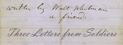 Walt Whitman letters