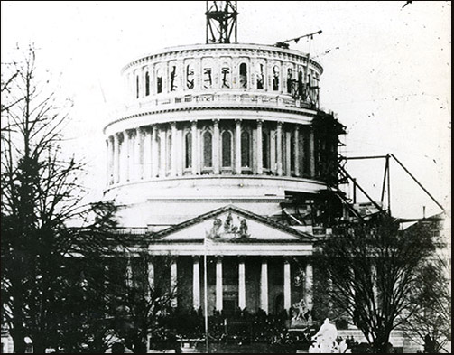 U.S. Capitol under construction