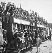 17th Infantry on train