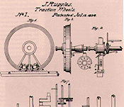 Patent drawing: Traction Wheels [by] J. Ruggles