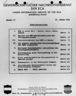 Labor Information Service of the ECA Marshall Plan