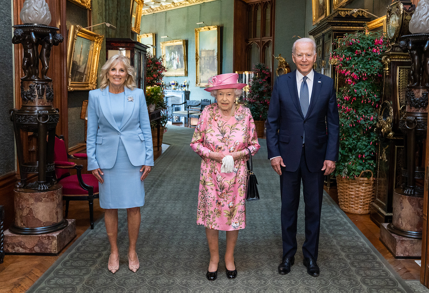 Joe Biden, Jill Biden, and the Queen