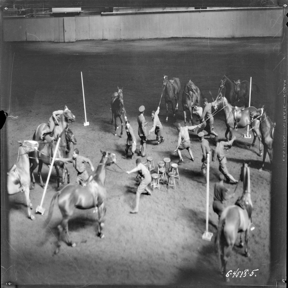 Equestrian training by Buffalo soldiers