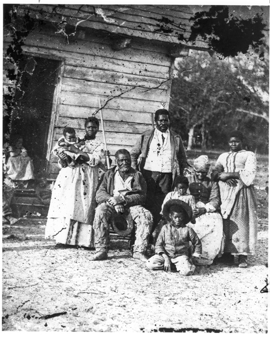 Several generations on Smith's Plantation, South Carolina, ca. 1862. (Library of Congress) 