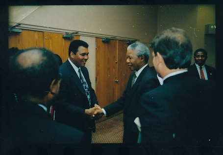Ali with Mandela and Gore Ali with Mandela and Gore
