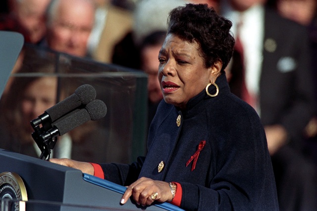 Maya Angelou reciting poem at Clinton Inauguration