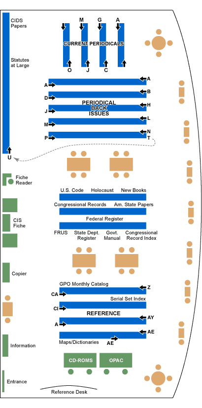  Floorplan of Archives Library Information Center Room 3000