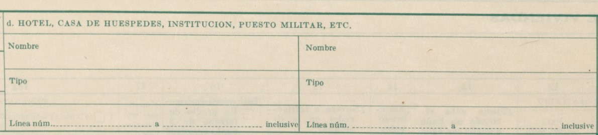section of form