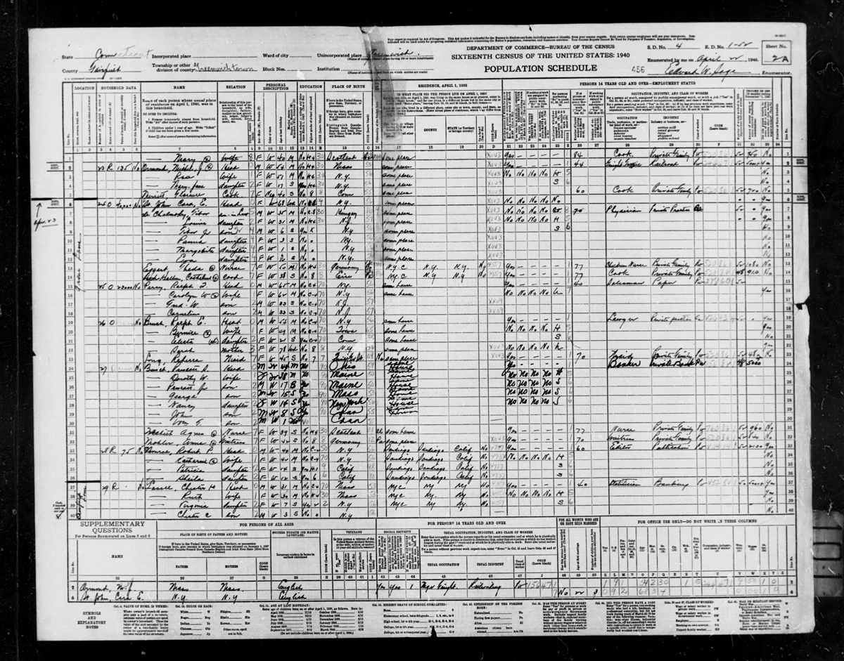 B O Sins In The 1940 Census